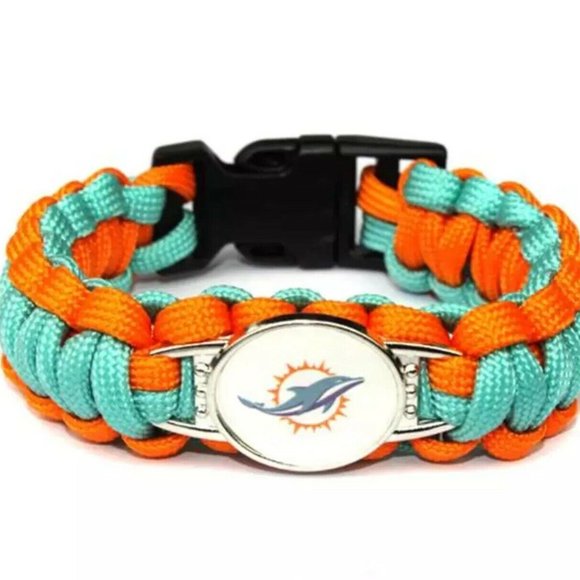 Miami Dolphins NFL Paracord Bracelet NEW - Picture 1 of 2